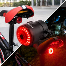 Luz LED para bicicleta recargable por USB, iluminación trasera inteligente para bicicleta de montaña, linterna de Encendido automático IPX6, resistente a la lluvia 2024 - compra barato