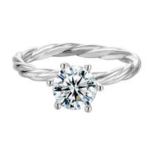 Inbeaut-anillos de boda de moissanita brillante de corte excelente redondo, de Plata de Ley 925, 1 Ct, D, Diamante de prueba 2024 - compra barato