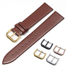 Genuine Leather Watchbands 18mm 20mm 22mm 24mm Black  Brown Women Men Cowhide Watch Band Strap Belt With Buckle 2024 - buy cheap