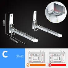 Estante plegable de acero inoxidable para microondas, marco de soporte de montaje en pared, ajustable, para almacenamiento de cocina 2024 - compra barato