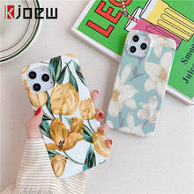KJOEW Phone Case For iPhone 12 Mini 12 Pro Max 11 Pro Max X XR XS Max 7 8 Plus SE 2020 NEW Pretty Flowers Soft IMD Back Cover 2024 - buy cheap