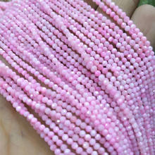 Cordas (aproximadamente 400 peças de contas) natureza facetada rosa concha cordas com contas soltas faça você mesmo tamanho 2mm preço de atacado 2024 - compre barato