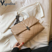 Винтажная модная женская сумка-мессенджер из искусственной кожи, женская дизайнерская сумка с цепочкой, Большая вместительная сумка через плечо bolsa 2024 - купить недорого
