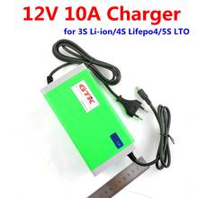 GTK 12V 10A battery charger for 12V 3S Li-ion 4S Lifepo4 5S LTO battery pack 12V output 12.6V 14.6V 14V Lithium battery Charger 2024 - buy cheap