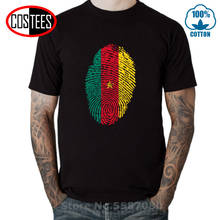 Impressão digital dos camarões do vintage t camisa dos homens retro camarões thumbprint t-shirts país patriótico design áfrica orgulho camiseta 2024 - compre barato