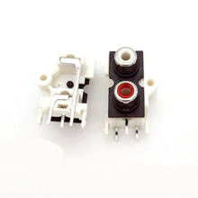 Conector de entrada y salida de Audio y vídeo, 100 piezas, 2 vías, RCA, 2 pines, blanco de cobre, hembra, AV, RCA2-9 2024 - compra barato