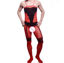 Mans Red Christmas Lingerie Gentleman Exotic Nightwear Sexy Underwear Male Plus Size Bodysuit Mens Jumpsuit Man Sleepwear Gifts 2024 - buy cheap