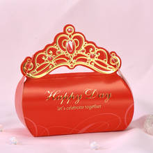 Caja de papel grande para dulces de boda, caja de regalo de feliz Día, color rojo y rosa, regalo de boda para invitados, cajas de recuerdo para fiesta de cumpleaños de bebé, 50 Uds. 2024 - compra barato