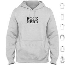 Book Nerd Nerdy Glasses hoodies long sleeve Nerd Geek Glasses Literature Book Reading English Author School Back To 2024 - buy cheap