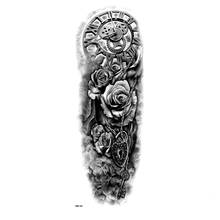 Механические часы Блокировка полная рука водонепроницаемый временные татуировки для мужчин комплект татуировки рукава временные татуировки наклейки поддельные татуировки для мужчин 2024 - купить недорого