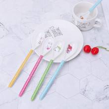 Baby Spoon Long Handle Feeding Newborn Infant Cartoon Food Grade Dishes Cutlery Spoons Safe Non Toxic Accessories 2024 - buy cheap