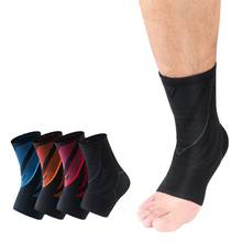 1 pçs tornozelo cinta compressão suporte manga elástica respirável para recuperação de lesão conjunta dor cesta pé meias esportivas 2024 - compre barato