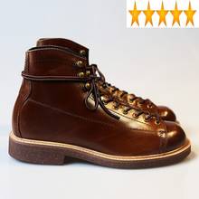 Zapatos de trabajo de cuero de vaca para hombre, botines de motocicleta de estilo británico Vintage, Unisex, talla grande 45, Otoño e Invierno 2024 - compra barato