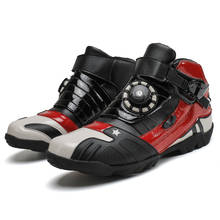 Botas de motociclista, sapatos à prova d'água antiderrapantes para motocicleta, corrida de motocross 2024 - compre barato