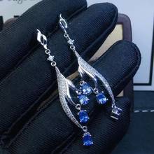 Free shipping Natural and real anzanite 925 sterling silver Earring Fashion Earring 2024 - buy cheap