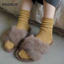 Korean Style Women Autumn Winter New Product Cotton Pure Color Sock Cute Funny Fashion Hipster Candy Color Heap Heap Socks Women 2024 - buy cheap