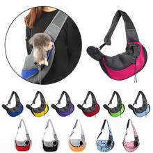 Respirável conforto pet dog carrier viagem ao ar livre bolsa de malha oxford saco de ombro único saco de viagem bolsa tote 2024 - compre barato