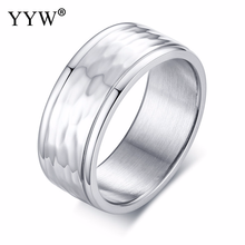 Кольцо на палец из нержавеющей стали для мужчин, модное простое кольцо для мужчин, 2019 ювелирные изделия, оптовая продажа, Свадебные вечерние кольца, подарок 2024 - купить недорого