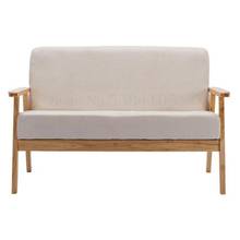 Nordic fabric sofa small apartment simple solid wood single simple rent living room office sofa chair 2024 - buy cheap