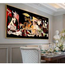 Famous Picasso Guernica Canvas Painting Reproductions Posters and Prints Cuadros Wall Art Pictures for Living Room Home Decor 2024 - buy cheap
