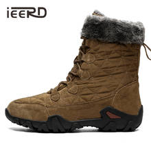Plus Size Genuine Leather Boots Men Snow Boots Outdoor Super Warm Winter Men boots Waterproof Keep Warm botas hombre 2024 - buy cheap