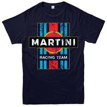 Martini Retro Racing T-Shirt Lancia Abarth Team Tee Shirt Vintage New Fashion Men Casual Cotton Short Sleeve T Shirt 2024 - buy cheap