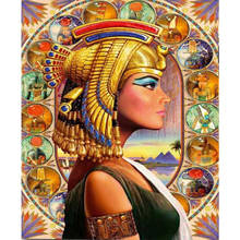 5D DIY Diamond Painting egyptian goddess , Cleopatra Diamond Embroidery Home Decor Full Needlework Diamond Mosaic wall nice Gift 2024 - buy cheap