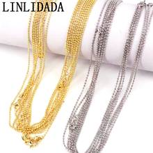 20Pcs Metal Ball Bead Chains Bulk Gold/Silver Color Link Chains for Diy Necklaces Jewelry Making Supplies Active Restock reques 2024 - buy cheap