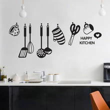 Kitchen Wall Stickers Fun Design Cook Utensils Home Decoration Restaurant Refrigerator Self-adhesive Vinyl Wall Decals Y679 2024 - buy cheap