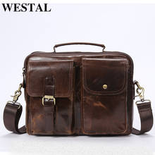 WESTAL Men's Satchels Bags Leather Men Handbags Genuine Leather Men's Messenger Shoulder Bags Fashion Designer Top-handle Bags 2024 - buy cheap
