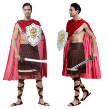 Halloween adulto homem real guerreiro cavaleiro trajes feminino role play roman guerreiro roupas cosplay crianças traje 2024 - compre barato