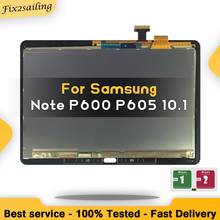 Tela lcd, touch screen, para samsung galaxy note 100% (edição 10.1), p600, com wifi, reparação de painel, peça de substituição, reparação 2024 - compre barato