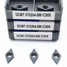 Токарный инструмент DCMT070204 SM IC907 DCMT070204 SM IC908, режущий инструмент с ЧПУ, токарный инструмент DCMT 070204, карбидная токарная пластина 2024 - купить недорого