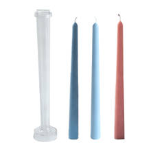 Molde de vela plástica em forma de haste longa, 1 peça, faça você mesmo, artesanato, moldes de velas para decoração de festa de família de casamento 2024 - compre barato