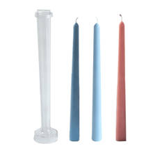 Molde de plástico con forma de varilla larga para hacer velas, manualidades hechas a mano, para decoración de bodas y fiestas familiares, 1 unidad 2024 - compra barato