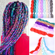 1pack Ombre hair bundles Synthetic Jumbo Braiding Hair Full Star Crochet Blonde Pink Blue Purple Rainbow Fake hair Extensions 2024 - buy cheap