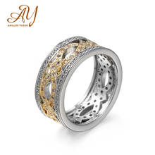 Anillos yuzuk 925 prata esterlina luxo completo zircon anéis de casamento para as mulheres cintilante cz festa de noivado jóias meninas presentes 2024 - compre barato