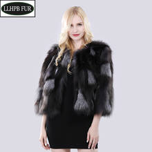 2022 Hot Sale Fashion Real Fur Coat Short Style Women Winter Real Sliver Fox Fur Coats Ladies Warm 100% Natural Fox Fur Jacket 2024 - buy cheap