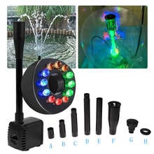 15W LED Water Pump Ultra-quiet Submersible Water Fountain Pump Filter Fish Pond Aquarium 12 LED Light Water Pump Tank Fountain 2024 - buy cheap