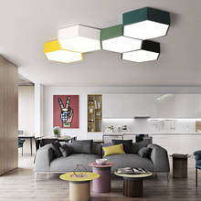 Luminária de teto led multicolorida, lustre moderno nórdico com combinação diy para quarto, restaurante, hotel 2024 - compre barato