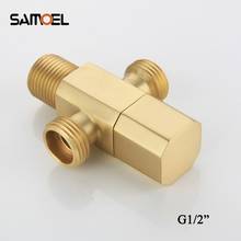 Chrome/Black/ Gold/Rose Gold G1/2' Triangle Switch Valve For Bathroom Angle Valve Washing Machine Toilet Stop Valve  JF1002 2024 - buy cheap