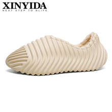 Men's YZY Alien Skeleton Shoes Slip On Comfortable Men Clogs Can Match Socks Lightweight Winter Cotton Shoes Foam Run Size 39-46 2024 - buy cheap