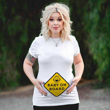 _ Смешная Футболка для беременных детей на борту с рисунком Футболка для беременных женщин топы для беременных футболка с коротким рукавом Одежда 2024 - купить недорого