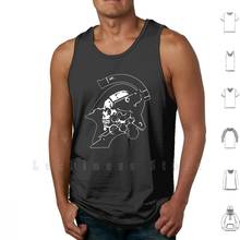 Productos de Kojima Ludens (calavera)-Camiseta sin mangas 100% algodón Hideo Kojima Ludens Death 2024 - compra barato