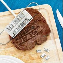 Железный инструмент для маркировки мяса, стейка, бургеров, букв и пробелов, для кемпинга, 1 комплект, кухонная принадлежность 2024 - купить недорого