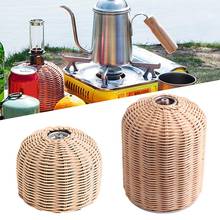 Rattan Flat Gas Cover Camping Rattan Gas Tank Cover Case Isogas Warmer Case Anti-collision for Outdoor Camping Accessories 2024 - buy cheap