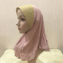 H1000 high quality hard  head piece hat muslim pull on islamic scarf headwrap pray scarves headscarf 2024 - buy cheap