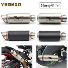 Motorcycle Exhaust Escape 51MM 61MM Stainless Steel For honda cb190r hornet 900 dio 34 cbr 500r cbf 600 cb400 sf msx 125 2024 - buy cheap