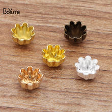 BoYuTe 200 Pieces 4 Colors Filigree Brass Flower Bead Caps 8MM for Jewelry Making 2024 - купить недорого