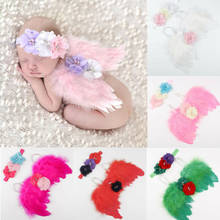 Newborn Kids Baby Girls Boys Wings+Headband Flower Costume Photo Photography Prop Outfits 2024 - buy cheap